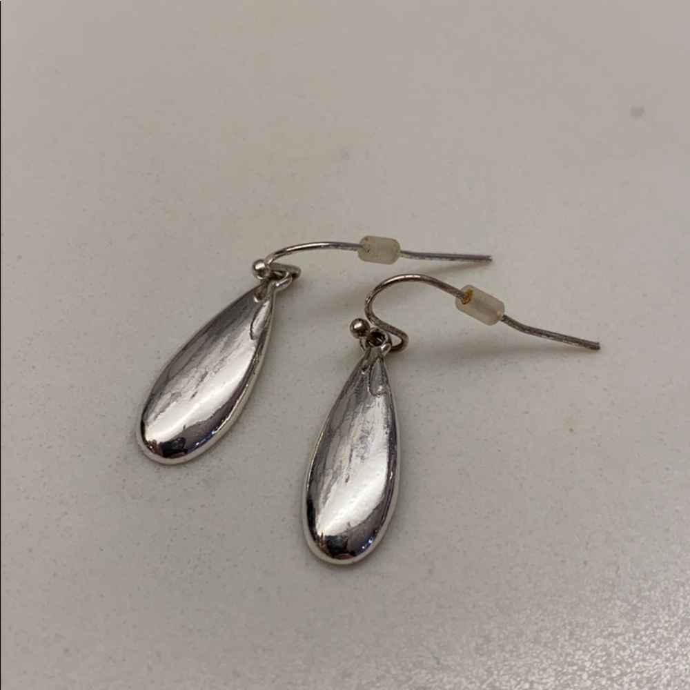 Small silver dangle earrings